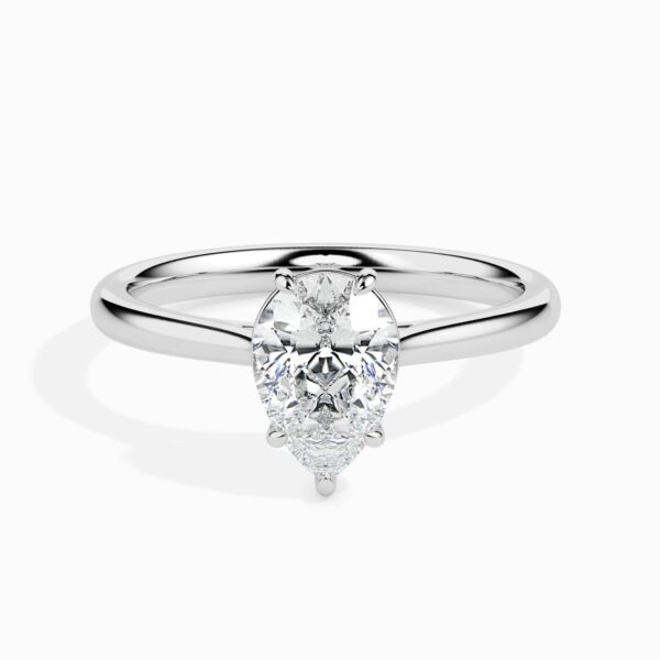 Pear Lab Diamond Solitaire Ring - 1ct - Image 3
