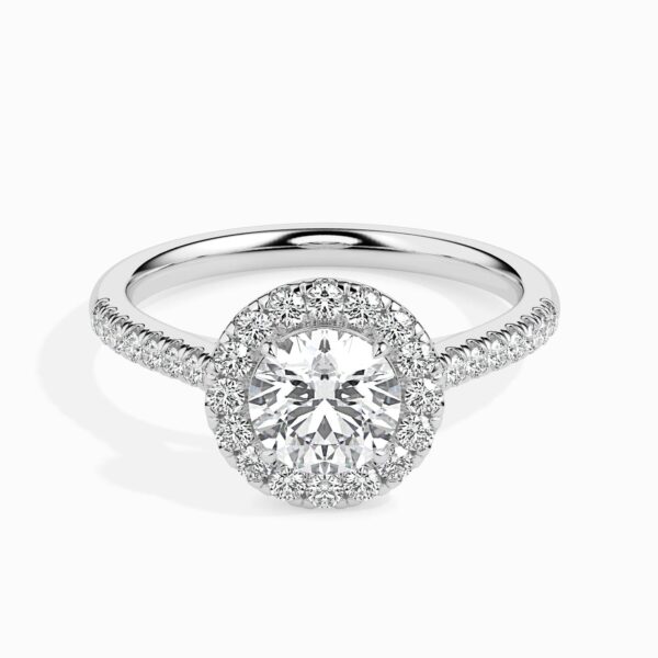 1ct Round Halo Vency Lab Diamond Ring - Image 3